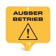 VIERECKIGES SCHILD GELB "AUSSER BETRIEB" 5...