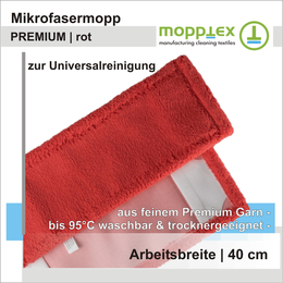 Mikrofasermopp Premium rot 40 cm I Mopptex