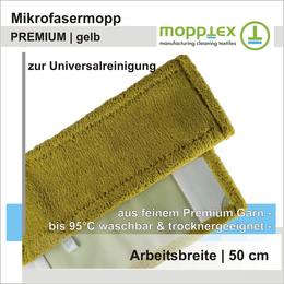 Mikrofaser Mopp Premium 50 cm gelb I Mopptex