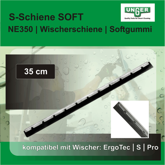 S-Schiene mit Soft-Gummi I 35 cm I NE350 I Unger