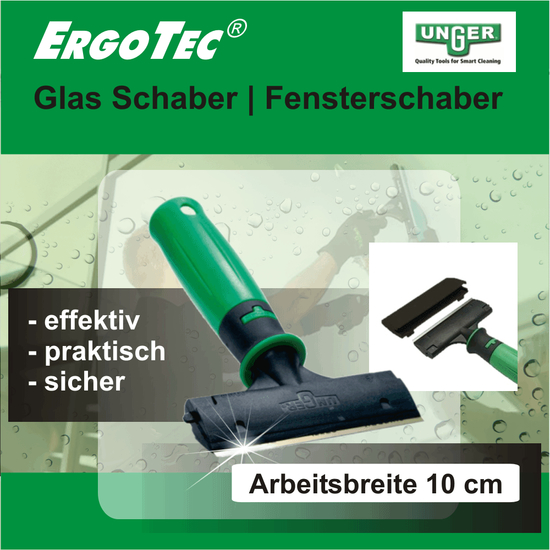 ErgoTec Glasschaber 10cm I EG100 I Unger