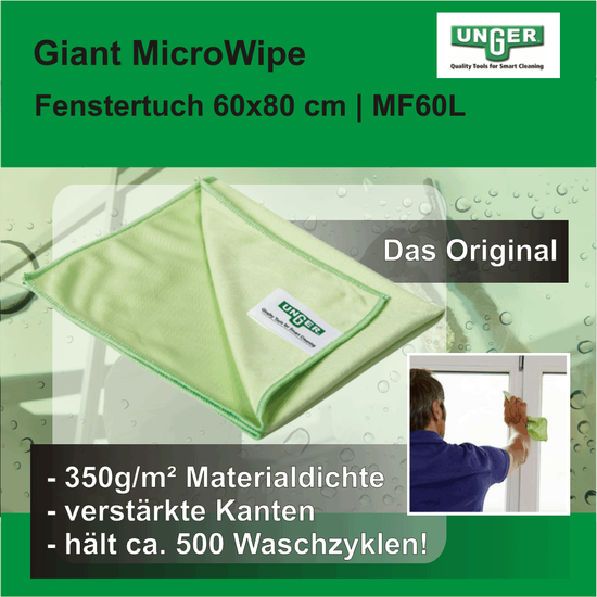 Giant MicroWipe Fenstertuch 60x80 cm - MF60L I Unger