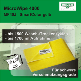 SmartColor MicroWipe 4000, gelb I MF40J I Unger