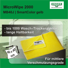 SmartColor MicroWipe 2000, gelb - MB40J I Unger