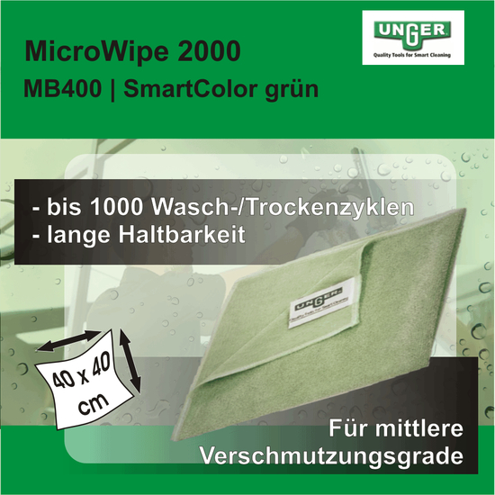 SmartColor MicroWipe 2000, grn - MB400 I Unger