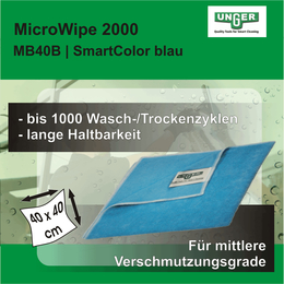 SmartColor MicroWipe 2000, blau - MB40B I Unger
