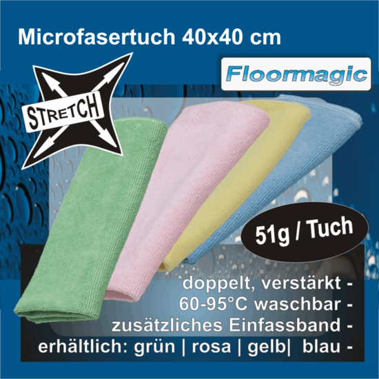 Microfasertuch Stretch 40x40cm I Floormagic