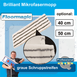 Brillant Mikrofasermopp mit grauen Streifen I Floormagic