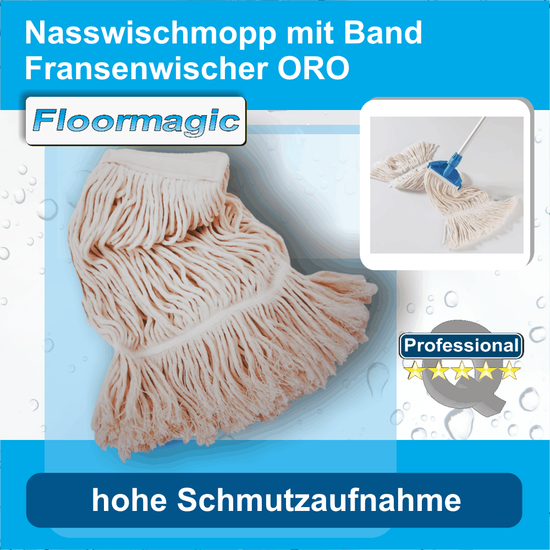 Nasswischmopp mit Band (Fransenwischer) ORO I Floormagic