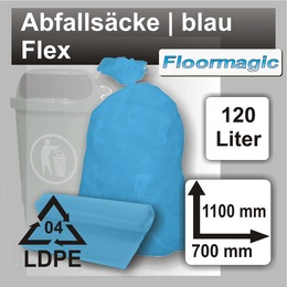 Abfallscke 120l I blau I Flex I Floormagic