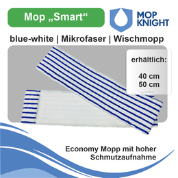 Mop Smart blue-white | Mikrofaser Wischmopp I Mop Knight