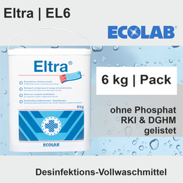 Eltra 6kg Waschmittel EL6 Desinfektions-Vollwaschmittel,...