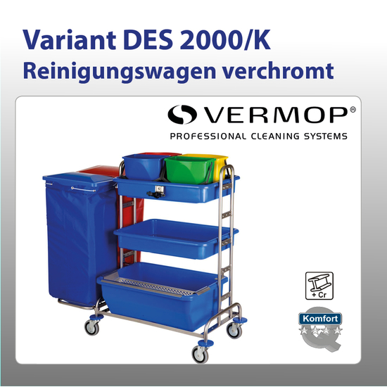 Variant DES 2000/K Reinigungswagen verchromt I Vermop