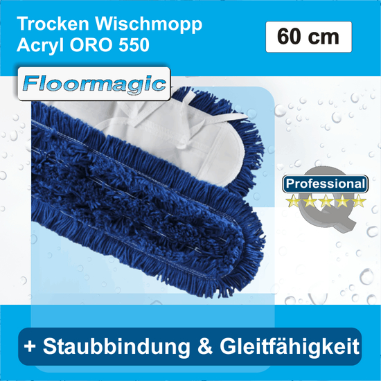 Trocken Wischmopp 60cm Acryl ORO 550 I Floormagic