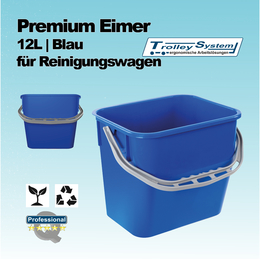Premium Eimer 12 Liter blau passend fr Reinigungswagen I...