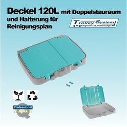 Deckel 120 Liter mit Doppelstauraum und Halterung fr...