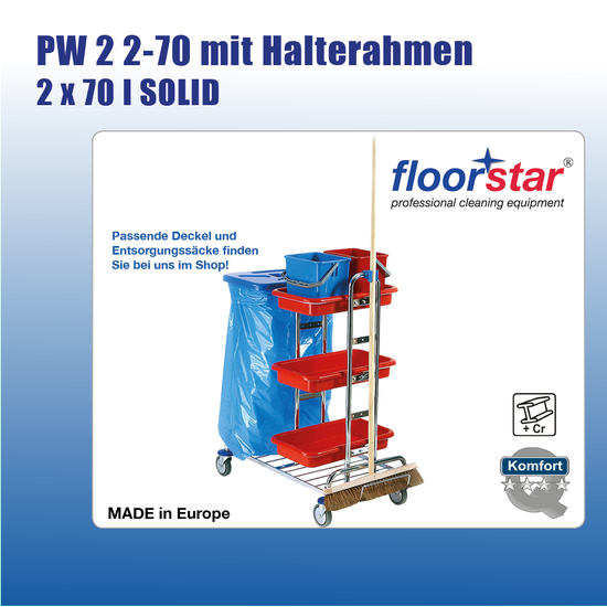PW 2 2-70 mit Halterahmen 2 x 70 l SOLIDI Floorstar
