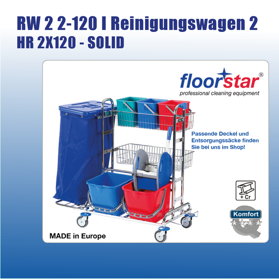 RW 2 2-120 I Reinigungswagen 2 - HR 2X120 - SOLID I Floorstar