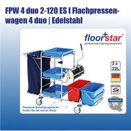 FPW 4 duo 2-120 ES I Flachpressenwagen 4 duo - Edelstahl...