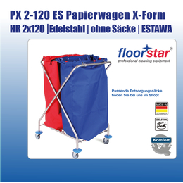 PX 2-120 ES Papierwagen X-Form HR 2X120 ESTAWA I Floorstar