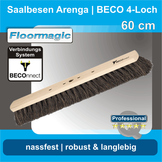 Saalbesen aus Arenga 60 cm I BECO 4-Loch I Floormagic