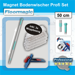 Magnet Bodenwischer Profi Set 50 cm I Floormagic