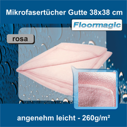 Mikrofasertcher rosa Gutte 38 x 38 cm I Floormagic