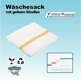 Wschesack mit gelbem Streifen I Trolley-System