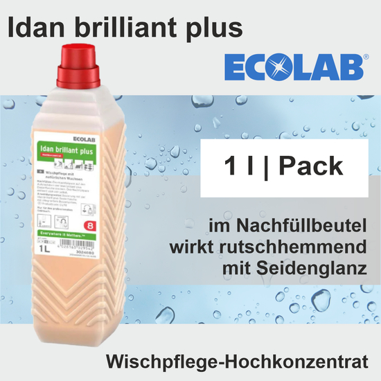 Idan brillant plus Wischpflege I 1l Nachfllbeutel I Ecolab
