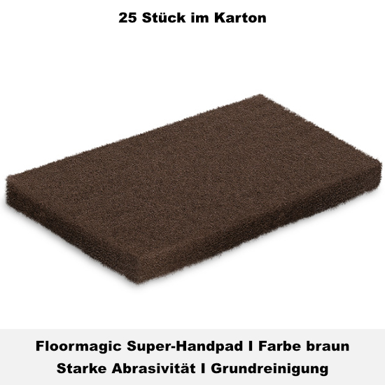 Super-Handpad I braun I 25 Stck I Floormagic