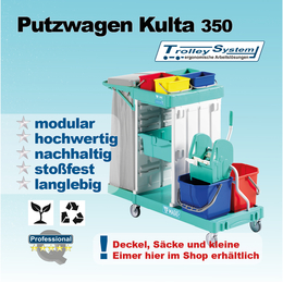 Putzwagen Kulta 350 aus hochwertigen Kunststoff I Trolley-System