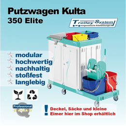 Reinigungswagen Kulta 350 Elite aus hochwertigen Kunststoff I Trolley-System