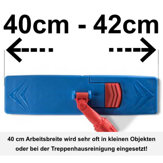 Mastermop offen blaues Band Wischmop 40 cm I Meiko Textil