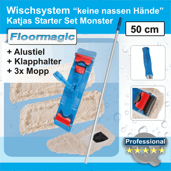 Katjas WischSystem Starter Set Monster 50cm I Floormagic