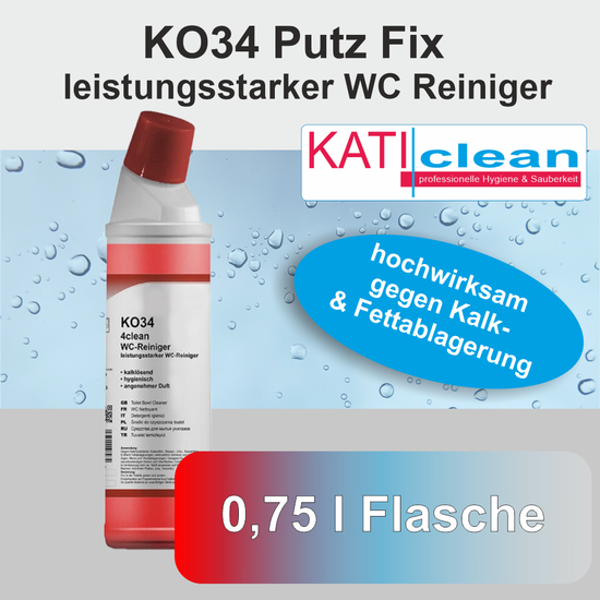 KO34 Putz Fix Leistungsstarker WC Reiniger 0,75l I katiclean