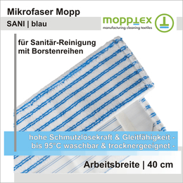 Mikrofasermopp SANI blau 40 cm I Mopptex