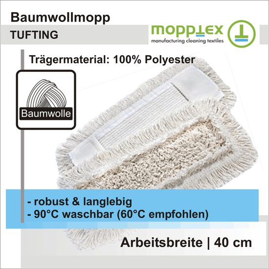 Baumwollmopp TUFTING 40 cm I Mopptex