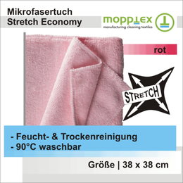 Mikrofasertuch Stretch Economy rot 38x38 cm I Mopptex