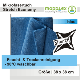 Mikrofasertuch Stretch Economy blau 38x38cm I Mopptex