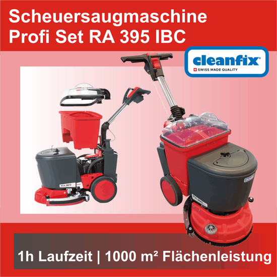 Profi Set RA 395 IBC handliche Scheuersaugmaschine inkl. Treibteller I Cleanfix