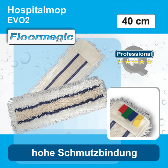 Hospitalmopp EVO2 I 40 cm I Floormagic