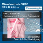 Mikrofasertuch PIKTO rot 40 x 40 cm