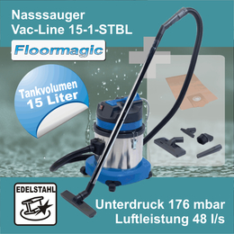 Nasssauger Vac-Line 15-1-STBL I Floormagic