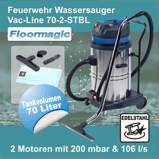 Feuerwehr Wassersauger Vac-Line 70-2-STBL I Floormagic