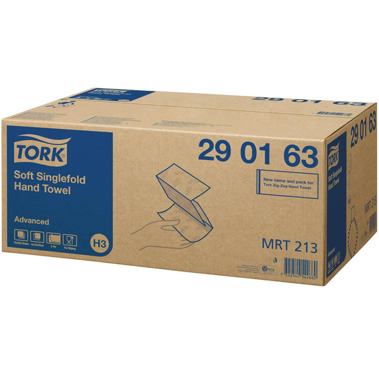 Tork H3 Papierhandtücher Zick-Zack-Falzung 2-lagig 3750...