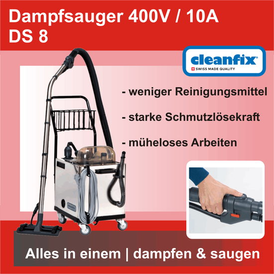 DS8 Dampfsauger 400V / 10A I Cleanfix