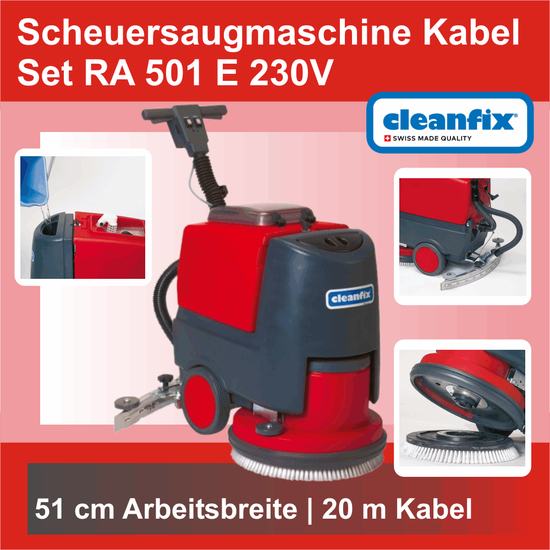Kabel Set RA 501 E 230V Scheuersaugmaschine I Cleanfix