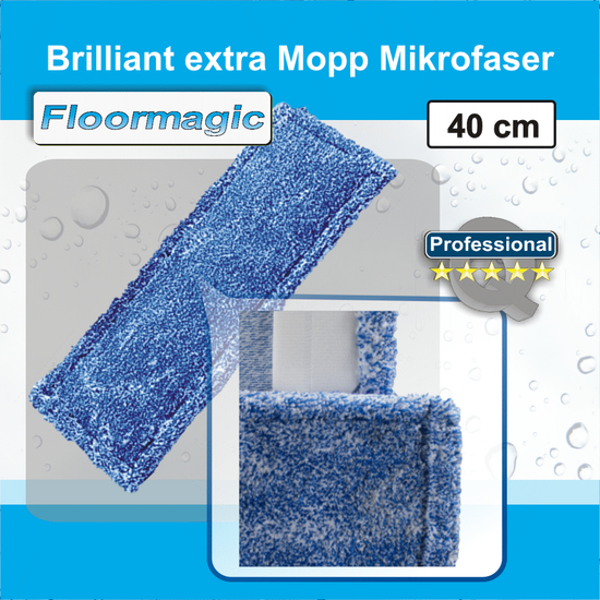 Brillant extra Mopp Mikrofaser blau I 40 cm I Floormagic