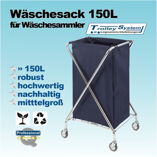 Wschesack fr Wschesammler 150l I Trolley-System