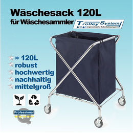 Wäschesack für Wäschesammler 120l I Trolley-System